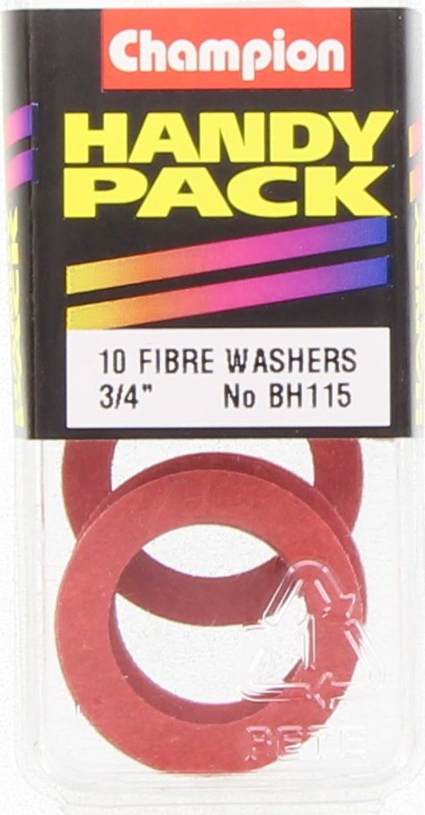 Champion Flat Fibre Washer Red 3/4″ x 1-1/8″ x 1/32″ 10Pk BH115