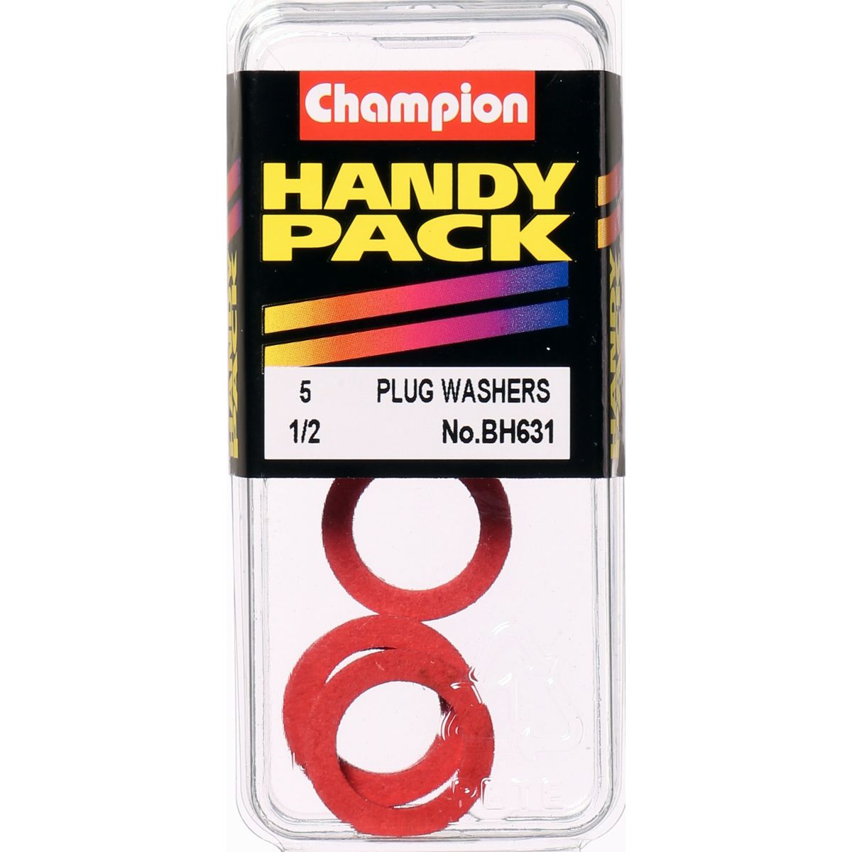 Champion Flat Fibre Washer Red 1/2″ x 3/4″ x 3/32"" 5Pk BH631