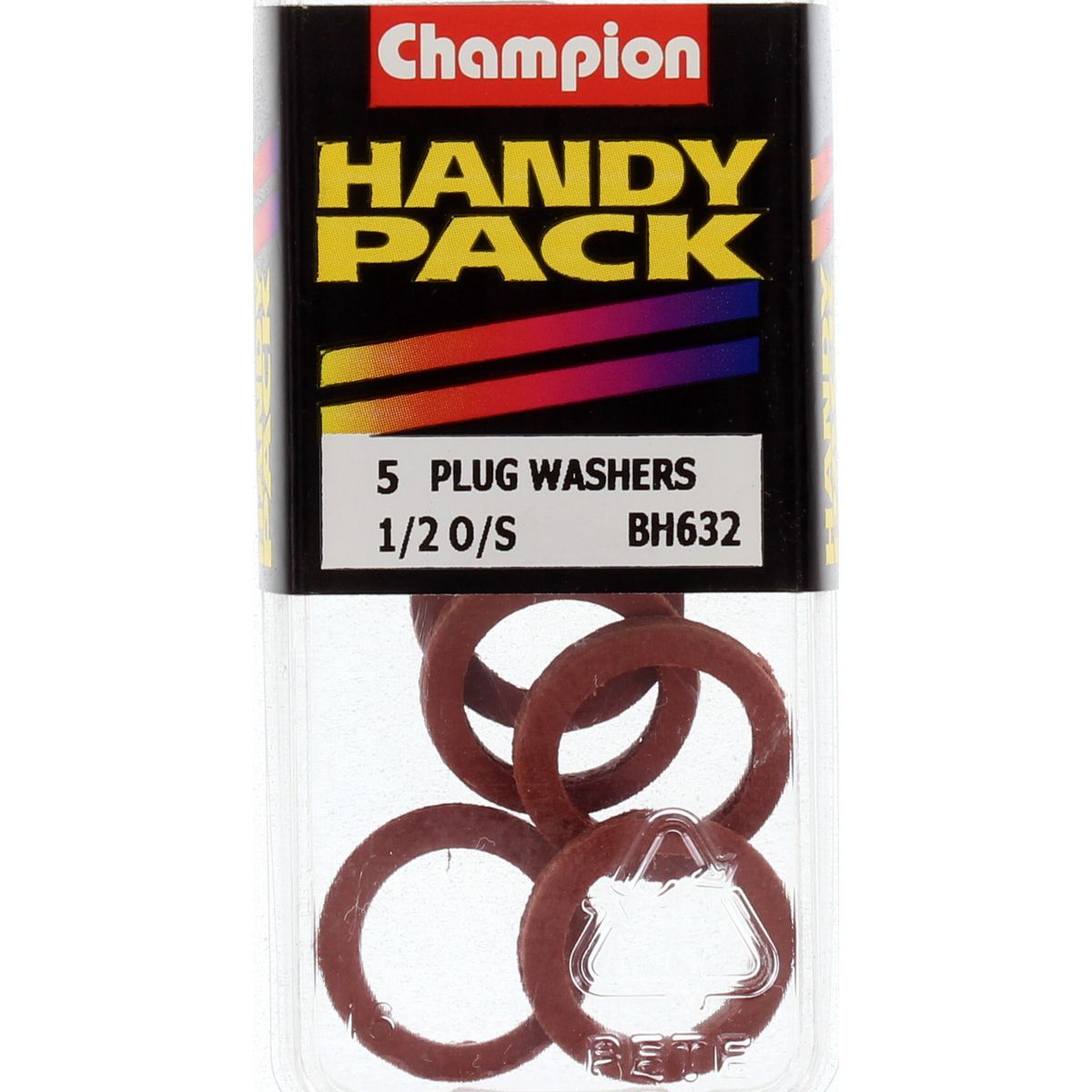 Champion Flat Fibre Washer Red No.1 O/S Plug-3/32 5Pk BH632