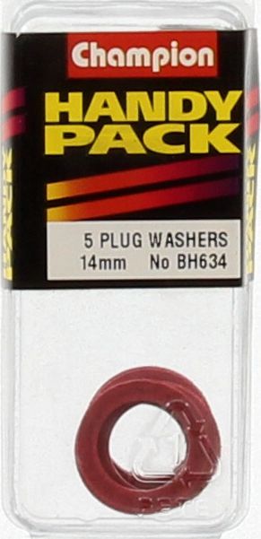Champion Flat Fibre Washer Red M14 x 20mm x 2.4mm 5Pk BH634
