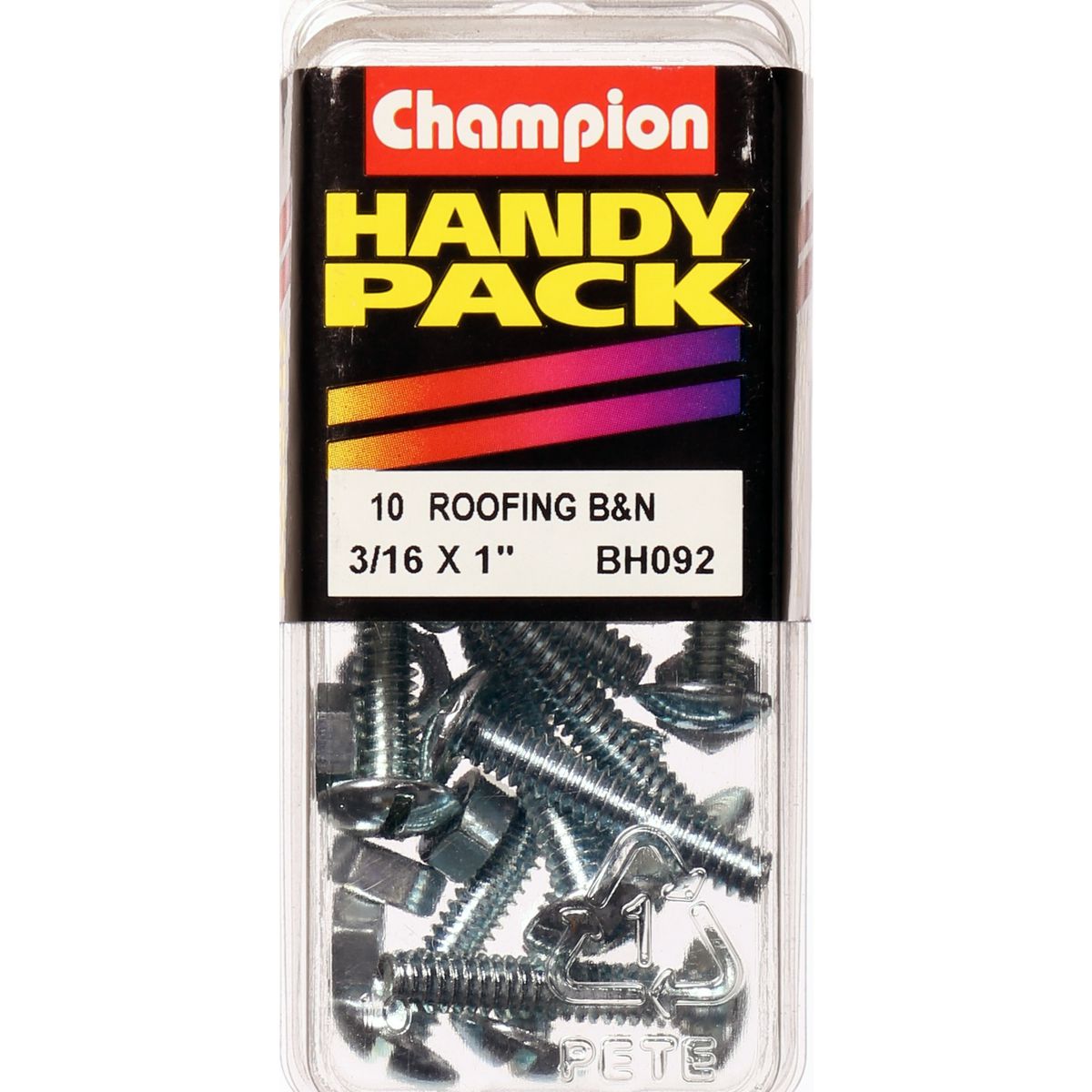 Champion Mushroom Head Nut & Roofing Bolt 3/16"" x 1"" UNC BH092