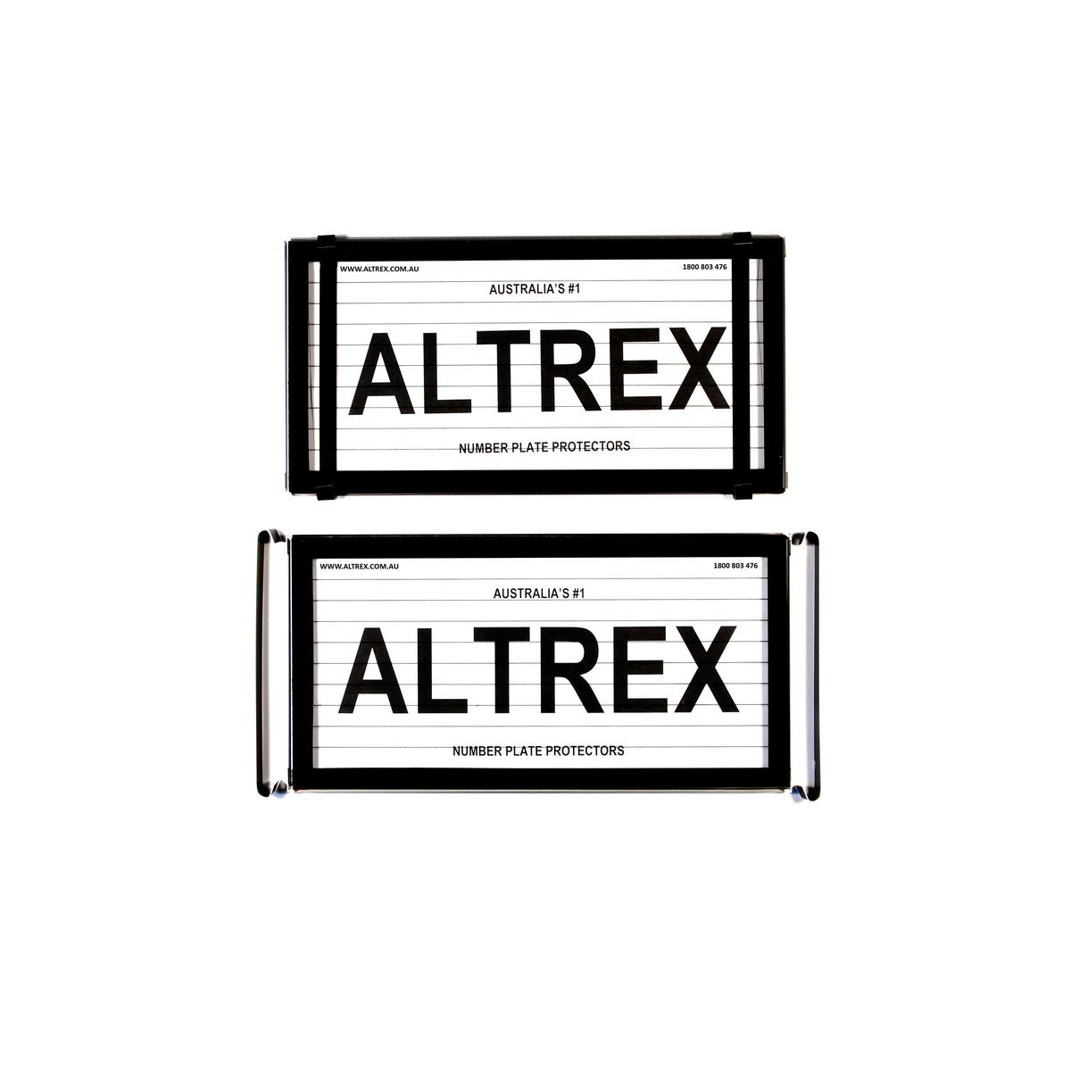 Altrex Number Plate Cover US/International Black With Lines