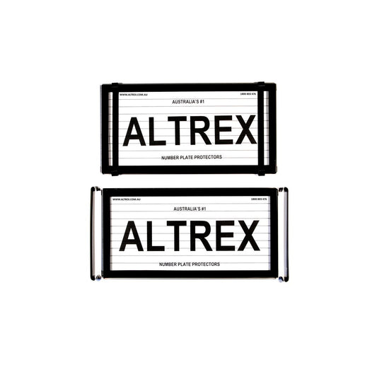 Altrex Number Plate Cover US/International Black With Lines