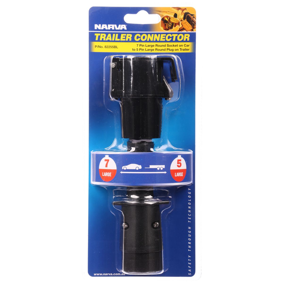Narva Trailer Adapter Large Round to Large Round 82255BL