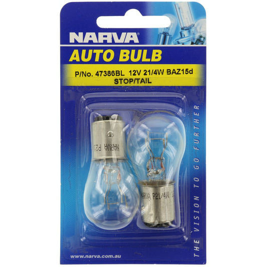 Narva Globes Tail Light/Indicator 12V 21W 2 Pack 47386BL