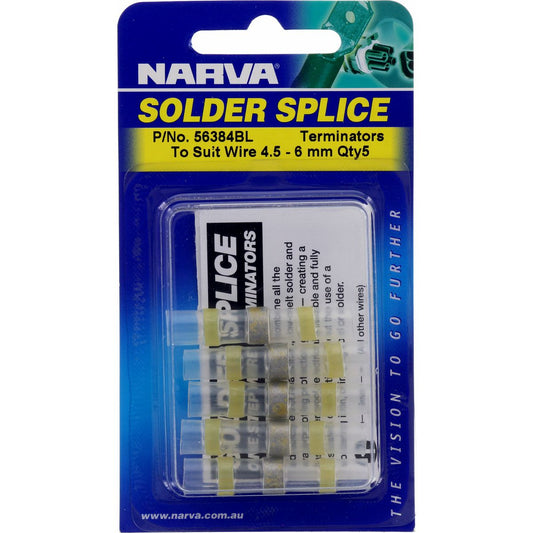 Narva Solder Splice 4.5-6.0mm 5 Pack 56384BL
