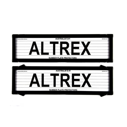 Altrex Number Plate Cover 6 Figure Black With Lines Dual Slimline