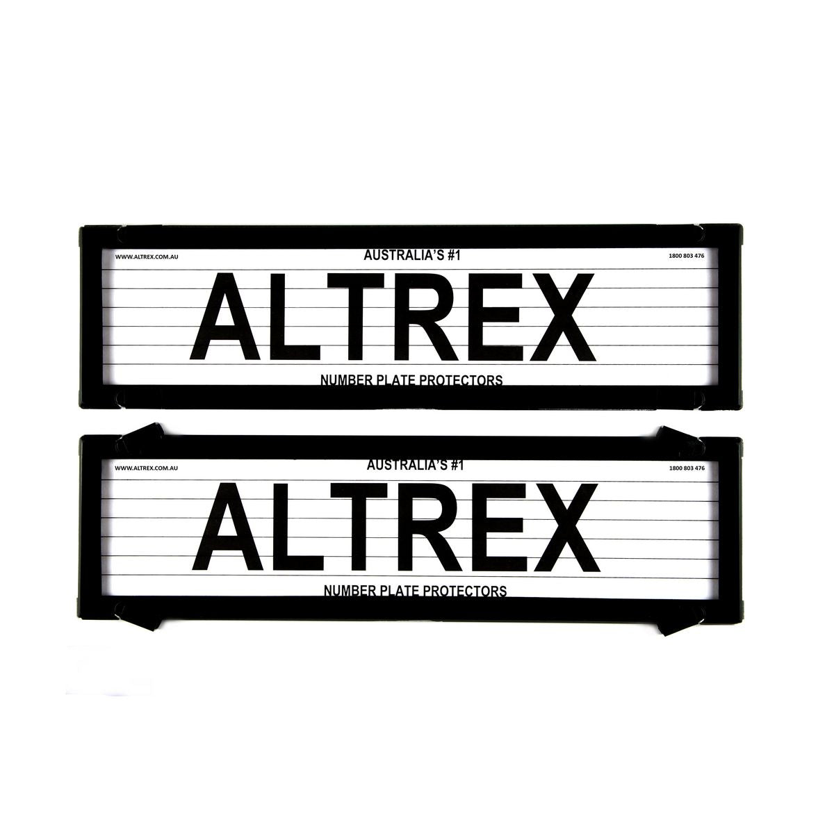 Altrex Number Plate Cover 6 Figure Black With Lines Premium Dual Back NSW