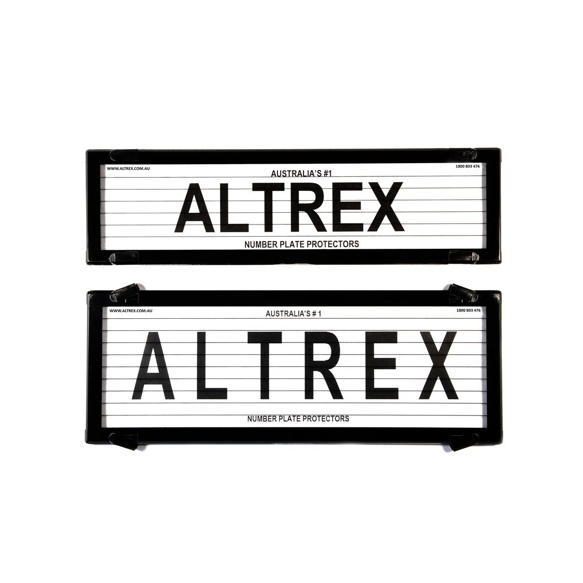 Altrex Number Plate Cover 6 Figure Black With Lines Slimline Combination