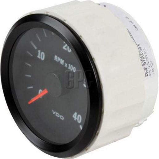 VDO Tachometer Elec 0-4000 RPM 80mm Round 12V 333015038