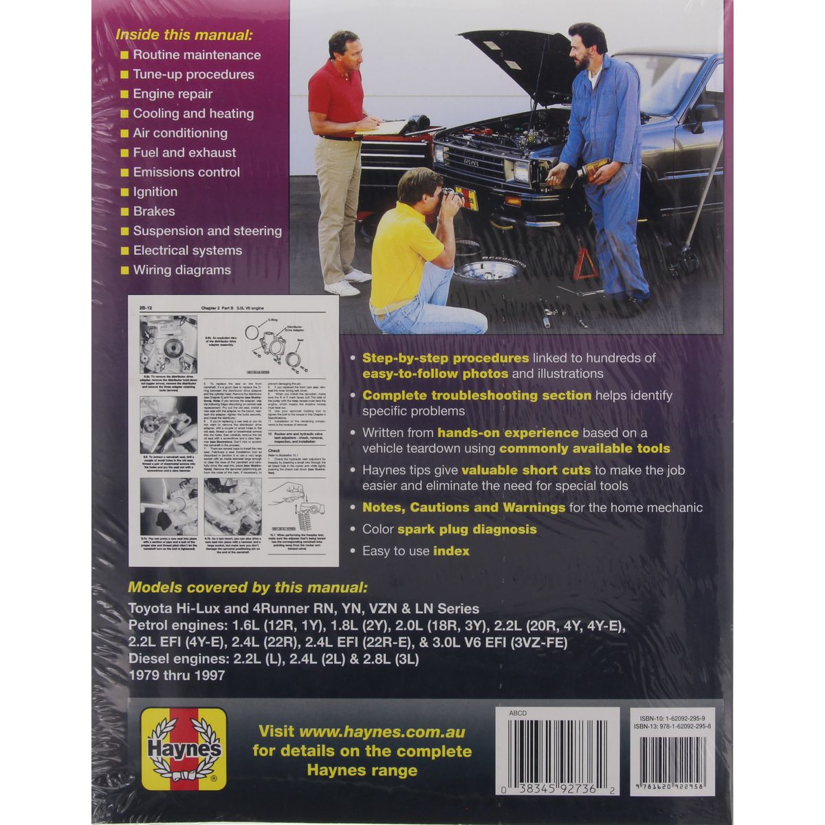 Haynes Workshop Manual - Hilux & 4Runner Petrol & Diesel 1979-1997 92736