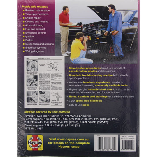 Haynes Workshop Manual - Hilux & 4Runner Petrol & Diesel 1979-1997 92736
