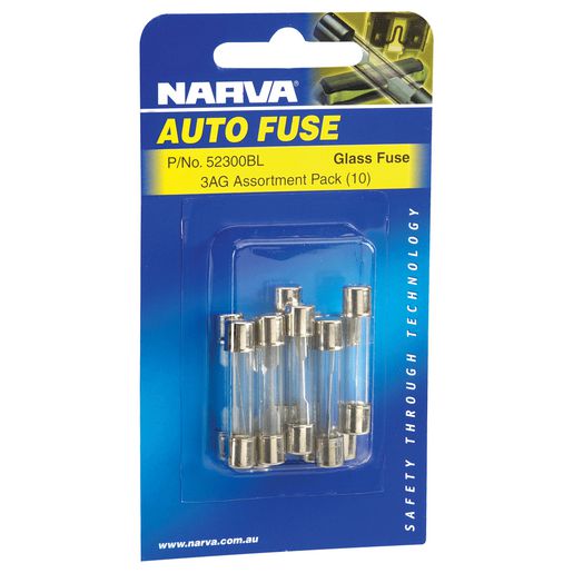 Narva Fuse Glass 3AG Assortment (10PKT) 52300BL