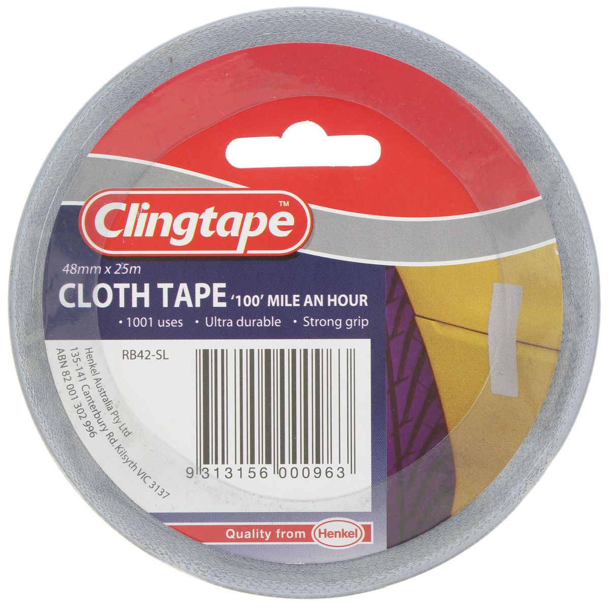 Clingtape Cloth Tape 48mm x 25m Silver RB42SL