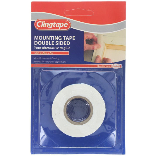 Clingtape Double Sided Mounting Tape 1mm x 12mm x 2m RB59