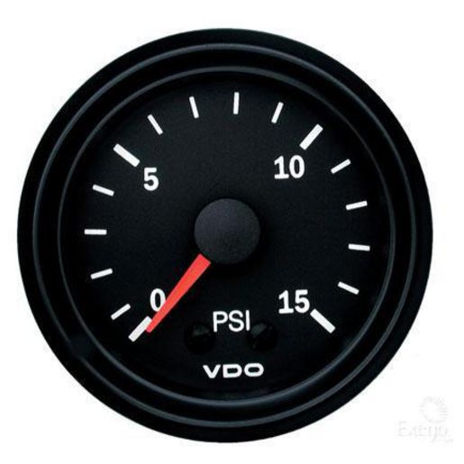VDO Boost Gauge Mechanical (0-15 psi) 52mm Round 150077010