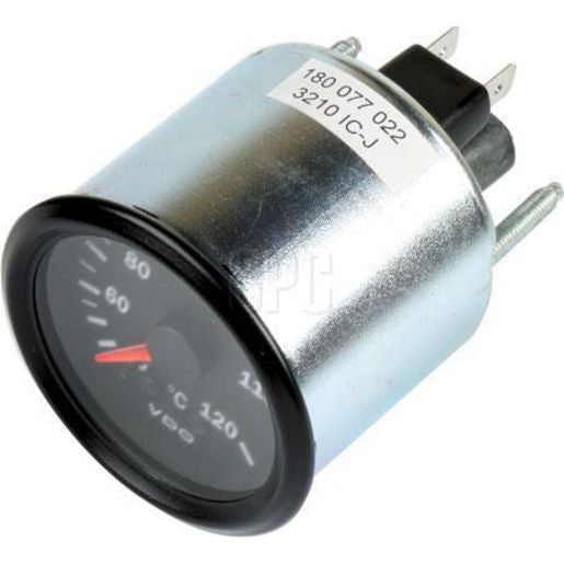 VDO Water Temperature Gauge Mechanical 40-120deg C 1600mm Tube Length 52mm Round 180077022