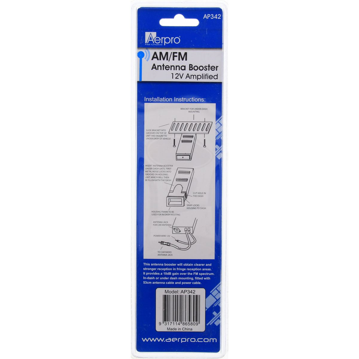 Aerpro FM Signal Booster AP342