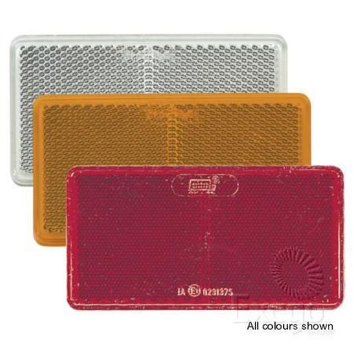 Narva Retro Reflector with Self Adhesive Rectangle Amber 94mm x 42mm (50Pk) 84061/50
