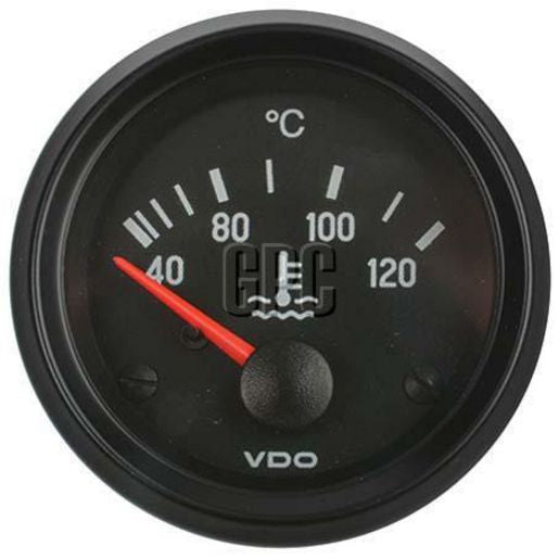 VDO Water Temperature Gauge Elec Illuminated 40-120deg C 52mm Round 12V 310030002