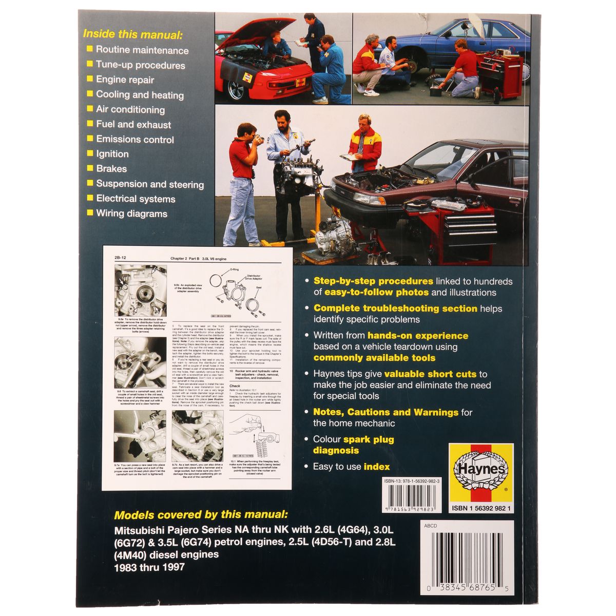 Haynes Repair Manual Suits Mitsubishi Pajero 83-97 68765