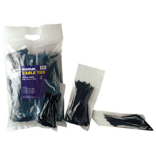 Narva Cable Tie Assortment Pack (1000Pk) 56430