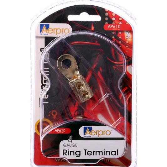 Aerpro 4 Gauge Ring Terminal Brass