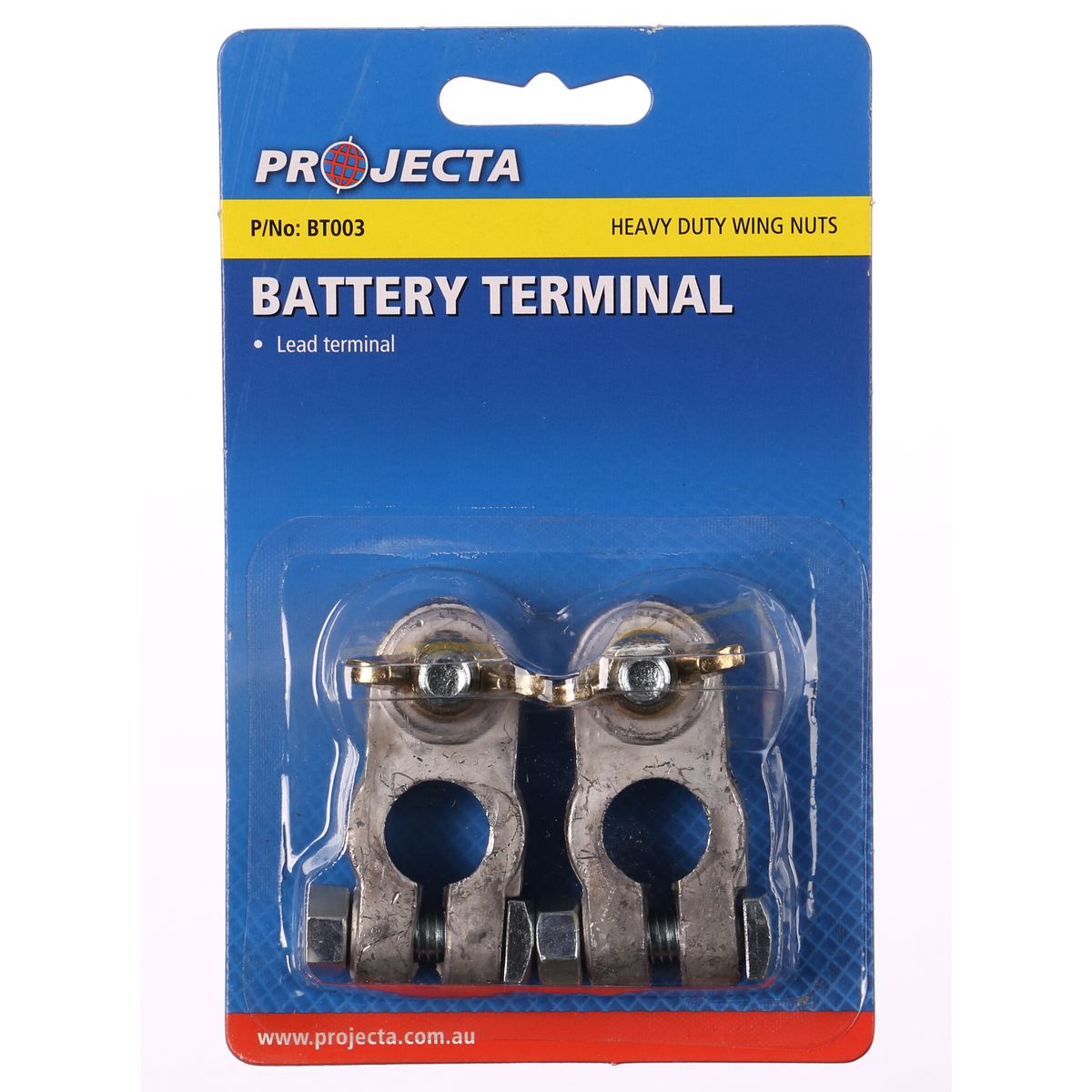 PROJECTA Lead Battery Terminal Universal Wingnut Pair BT003