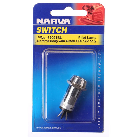 Narva LED Pilot Light 12V Green 62091BL