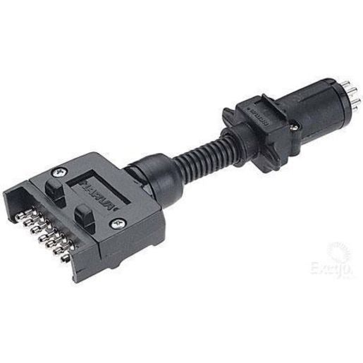 Narva Trailer Adapter 7 Flat (Car) to 7 Small Round (Trailer) 82225/20