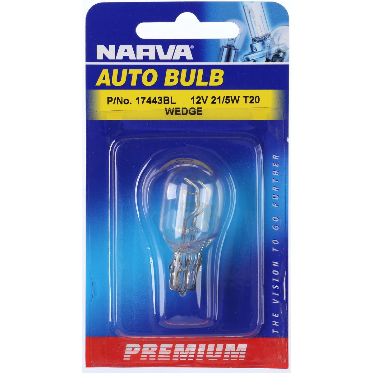 Narva Globes Wedge Incandescent 12V 21/5W 17443BL