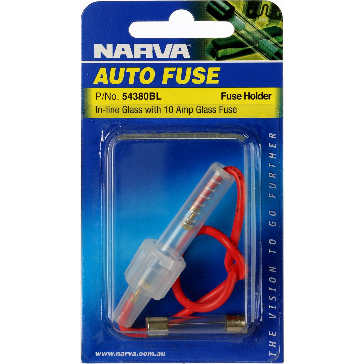 Narva Glass Fuse Holder 10A 54380BL