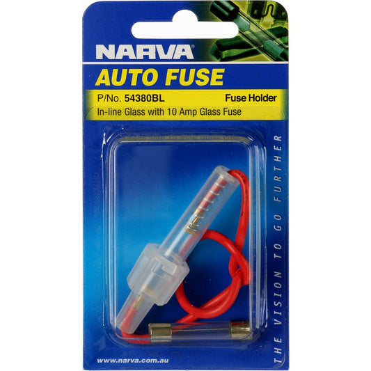 Narva Glass Fuse Holder 10A 54380BL