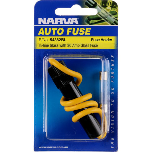 Narva Glass Fuse Holder 30A 54382BL