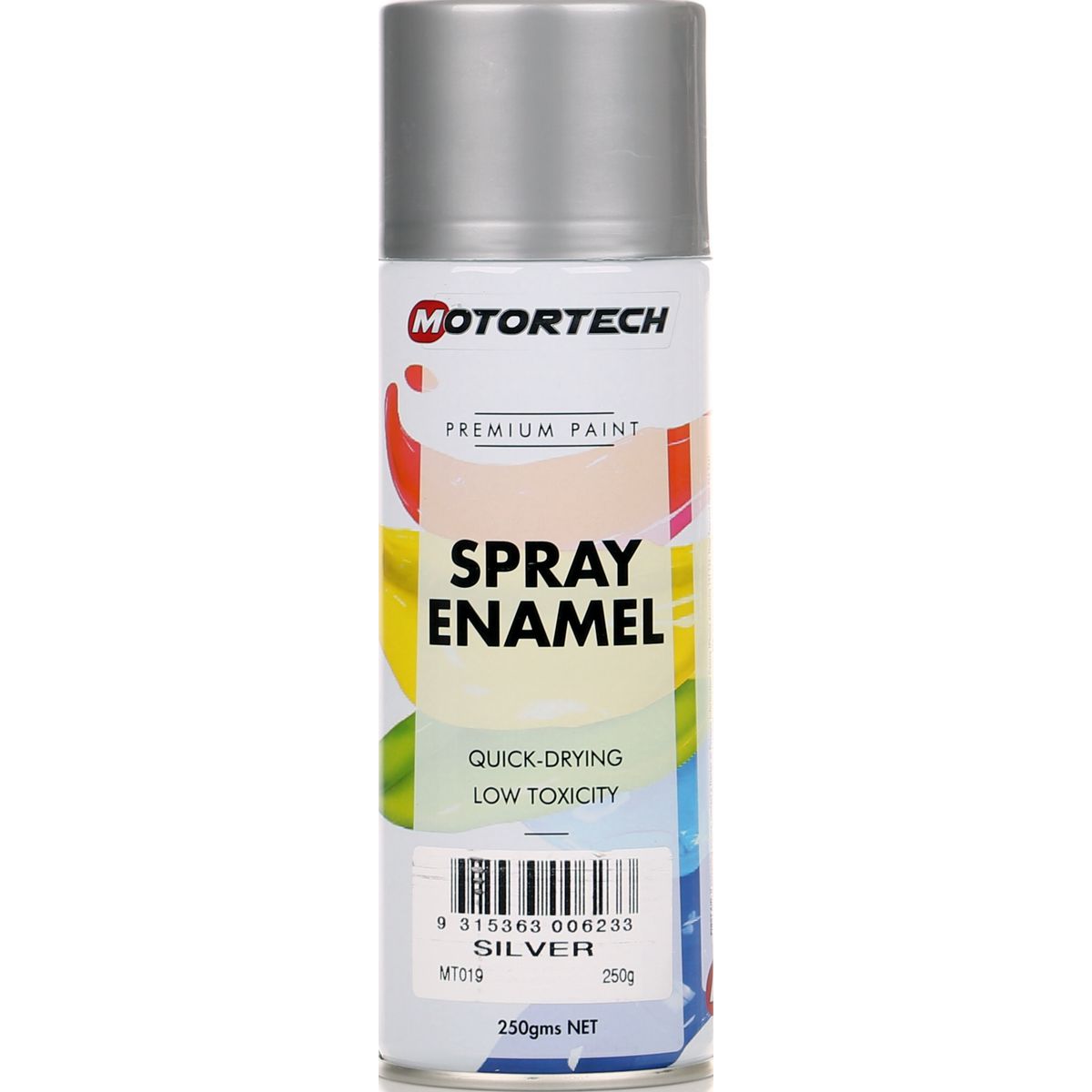 Motortech Aerosol Spray Enamel Silver 250g MT019