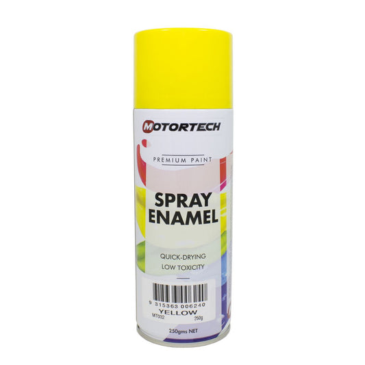 Motortech Aerosol Spray Enamel Yellow 250g MT032