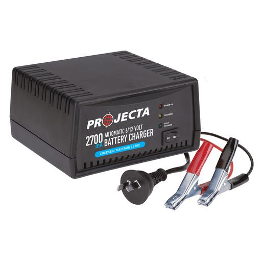 PROJECTA 2.7A Battery Charger 6/12V 2 Stage Auto AC400