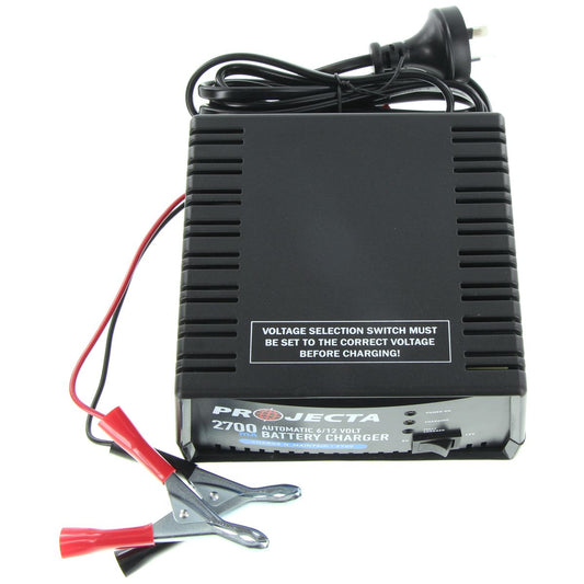 PROJECTA 2.7A Battery Charger 6/12V 2 Stage Auto AC400