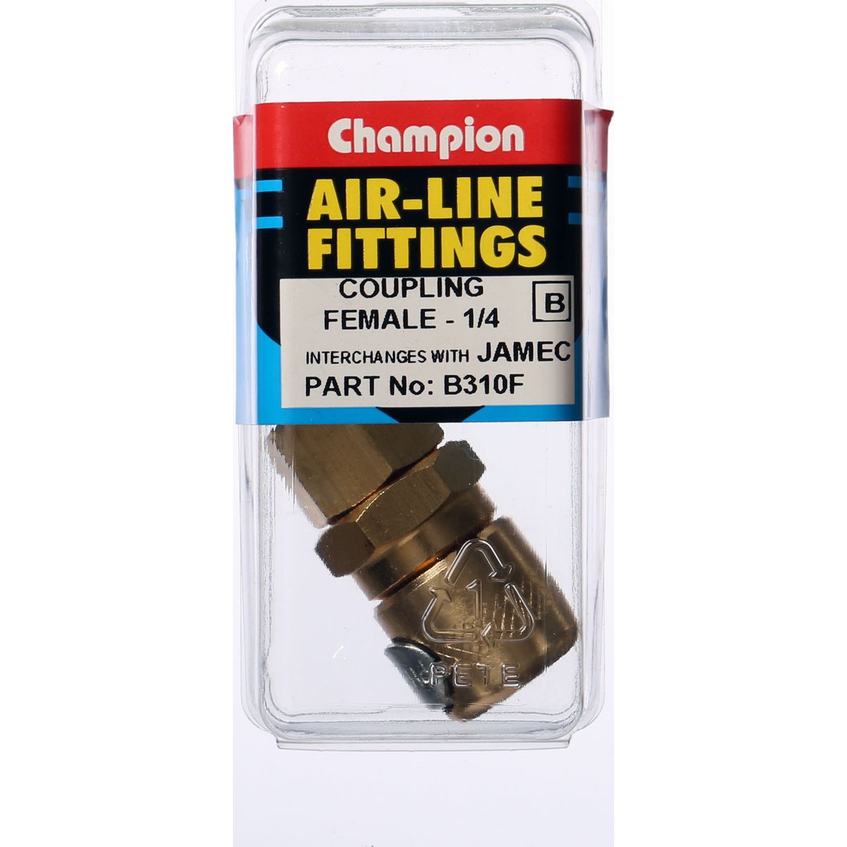Champion Brass Coupling AS Series Female 1/4"" B310F