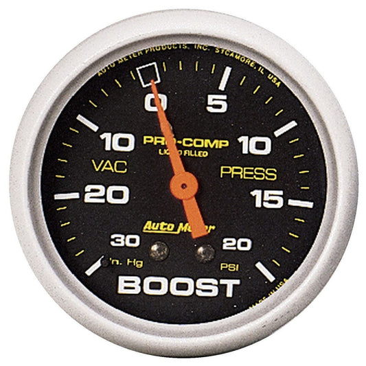 Autometer Pro-Comp 2-5/8in Boost/Vacuum Gauge 30in/Hg 20PSI Mechanical AU5401