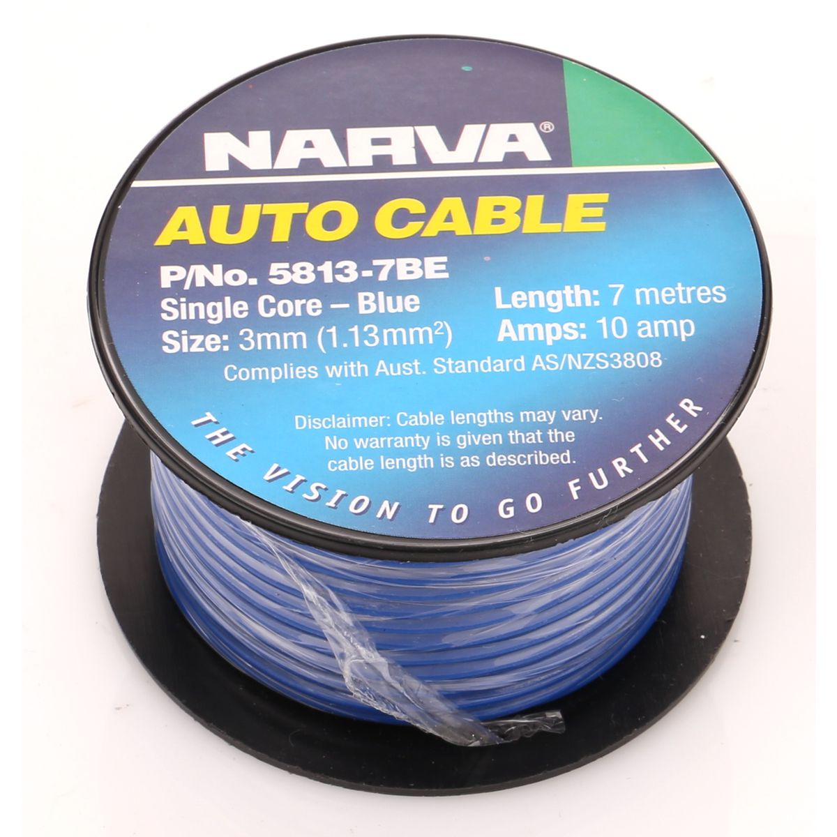 Narva Auto Cable 10A 3mm x 7m Blue 5813-7BE