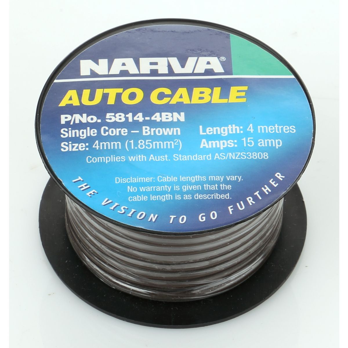 Narva Auto Cable 15A 4mm x 4m Brown 5814-4BN