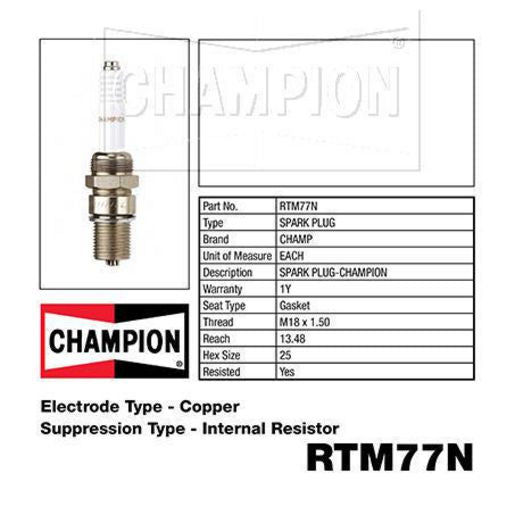 Champion Spark Plug RTM77N