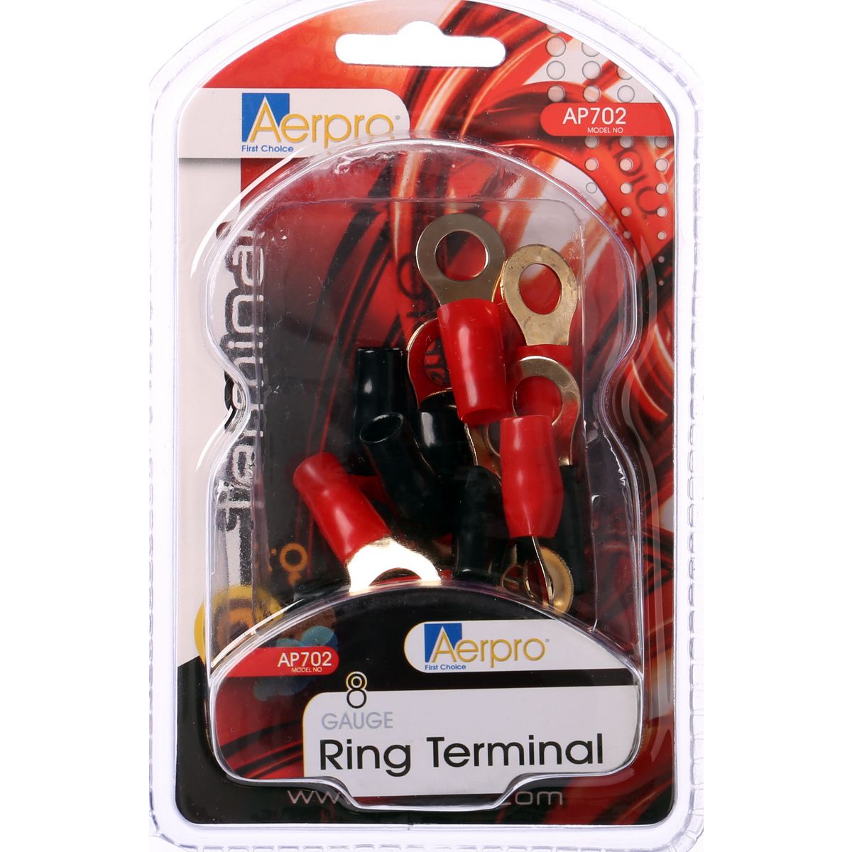 Aerpro 8 Gauge Ring Terminal 12Pk