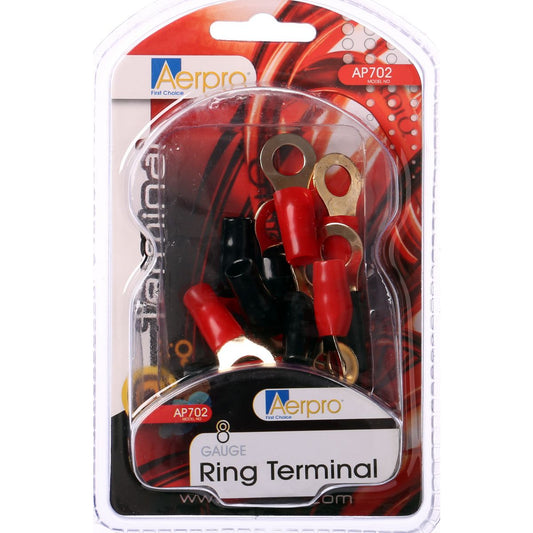Aerpro 8 Gauge Ring Terminal 12Pk