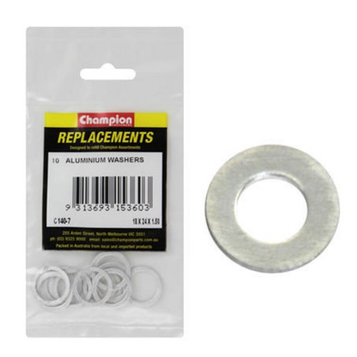 Champion Fasteners Flat Aluminum M18 X 24 X 1.5mm Washer C140-7