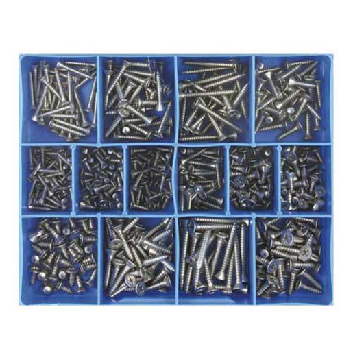 Champion Screw Self Tapp Countersunk X'Recess Phillips Assortment Pack Metric 15 Sizes 415Pk CA1820