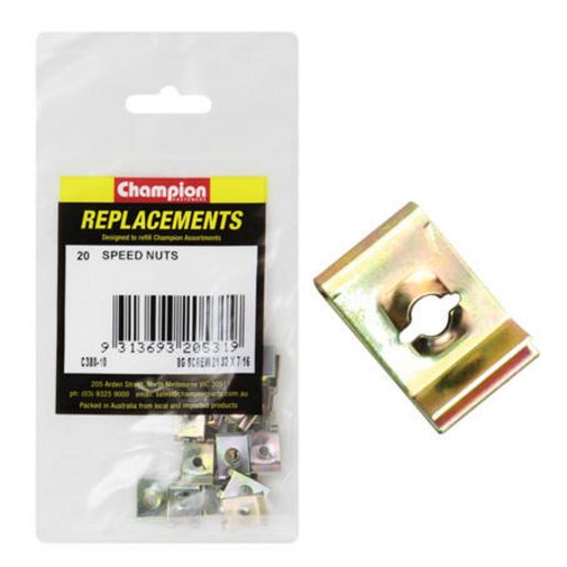 Champion Speed Nut U-Type 4.2mm 20Pk C380-10