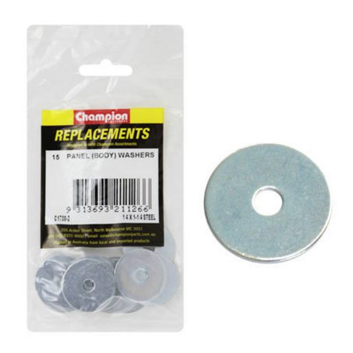 Champion Flat Body Washer 1/4"" x 1-1/4"" 15Pk C1730-2