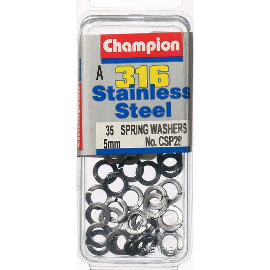 Champion Spring Washer Stainless 5mm 35Pk CSP28